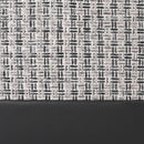 Axyaa Simple Modern Jacquard Stitched Square Pillow in Silver and Black Markings