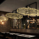 Axyaa White Gold Cloud Chandelier Sconce - Unique Hanging Lamp for Various Spaces