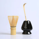 Axyaa Matcha Tea Set Bamboo Whisk Scoop Ceramics Bowl Handmade Ceremony Tool