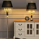 Axyaa Nordic Luxury Crystal Floor Lamp for Bedroom - Retro Villa Design
