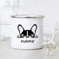 Axyaa Cartoon Panda Dog Enamel Coffee Mug Custom Name Kids Birthday Gift