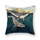 Axyaa Gold Mountains Geometric Sun Moon Cushion Cases- Home Decor Almofadas