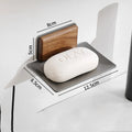 Wall-Mounted Black Walnut Soap Rack by Axyaa: No-Water Soap Box Shelf