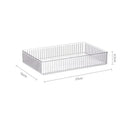 Axyaa Desk Drawer Organizers: Clear Plastic Bathroom Makeup Kitchen Storage Bins