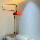 Axyaa Vintage Red Metal Wall Lamp, Long Arm, E27 Bulb, New Style Lighting Sconce