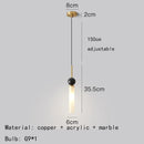 Axyaa Marble Ball Wall Lights 3000K Aisle Bedroom Foyer Dining Room G9 Bulb