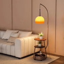 Contemporary Orange Floor Lamp by Axyaa - Mid Century Style with Table & Storage