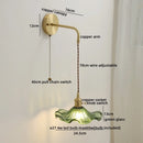 Axyaa Gray Glass LED Wall Lamp Sconce | Nordic Bedside Lamp for Home Decor