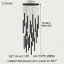 Axyaa Modern LED Tubular Pendant Chandelier for Living Room and Staircase