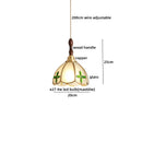 Axyaa Modern Pink Glass LED Pendant Lights Copper Hanging Lamp for Home Decor