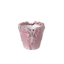 Axyaa Ceramic Flower Pots with Relief Pattern for Succulents and Home Decor