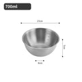 Axyaa Stainless Steel Salad Bowl with Scale - Korean Style Ramen Noodles Soup Container