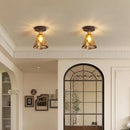 Axyaa Copper Wood LED Ceiling Lamp Modern Indoor Lighting Fixtures