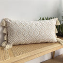 Axyaa Floral Alpaca Elephant Embroidered Lumbar Pillow Cover - Boho Style
