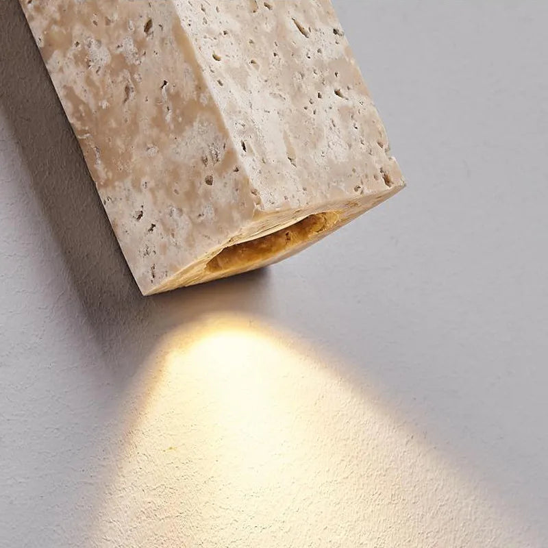 Axyaa Travertine Wall Sconce Light for Living Room Bedroom Atmosphere Lighting