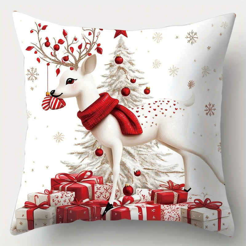 Axyaa Christmas Decor Pillowcase Home Room Sofa Cushion Cover