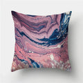 Axyaa Marble Ocean Sea Pattern Polyester Throw Pillow Cover - Home Sofa Decor