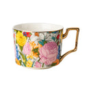 Axyaa Ceramic Coffee Cup & Saucer Set, Elegant Floral Design, High-end Latte Art Mug