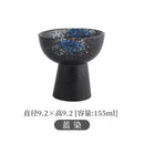 Axyaa Tall Feet Snack Bowl - Retro Ceramic Dessert Plate for Restaurant Tableware