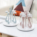 Axyaa Cup Holder Rack: Rotatable Swan-Shaped Bottle Dryer & Storage for Countertop