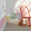 Nordic Mountain Landscape Wall Mural Stickers by Axyaa - Waterproof Self-Adhesive Boho Decor