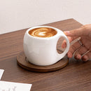 Axyaa 300ML Ceramic Coffee Mug Set with Plate - High-end Breakfast Cup Decoration