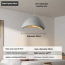 Axyaa Nordic Wabi Sabi E27 Chandelier Pendant Light - Home Decor Loft Hanging Fixture