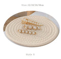 Axyaa Round Cotton Dining Mat Set: Thermal Insulation, Anti-Scalding, for Tableware