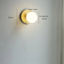 Axyaa Glass Ball LED Wall Light with Pull Chain Switch - Copper Finish