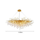 Axyaa Gold Glass Chandelier Pendant Lamp for Home Decor Lighting