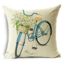 Axyaa Spring Floral Oil Painting Pillowcase for Home and Car Decor