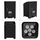 Axyaa 4PCS 6*18W RGBWA+UV Par Light Set with Remote Control - Stage Lights For Concert Party