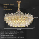 Axyaa Crystal LED Ceiling Chandeliers for Elegant Home Lighting