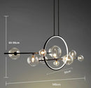 Axyaa White Glass Led Chandelier for Modern Living Room Magic Bean Lighting