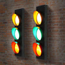 Axyaa Traffic Light Wall Sconce Vintage Industrial LED Light for Home Bar Restaurant