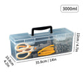 Axyaa Clear Tool Storage Box with Handle: Multifunctional Organizer