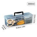 Axyaa Multifunctional Transparent Tool Storage Case with Handle and Large Capacity