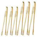 Axyaa Stainless Steel BBQ Grill Tongs Set - 6pcs Kitchen Cooking Utensils