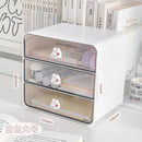 Axyaa Bunny Storage Box: Transparent Desk Organizer for Students & Office, Large Capacity