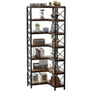 Tribesigns 7-Shelf Corner Bookshelf by Axyaa - Modern 7-Tier Corner Storage Display