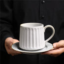 Axyaa Retro Coarse Pottery Coffee Cup and Saucer Set