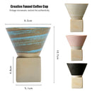 Axyaa Latte Flower Ceramic Coffee Cup Set - Creative Retro Design, Home Tea Collection