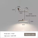Axyaa Modern Rocker Dining Chandelier: LED Foldable Long Arm Lamp for Minimalist Nordic Style