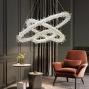 Axyaa Crystal Chandelier Circular for Living Room Nordic Dining Bedroom