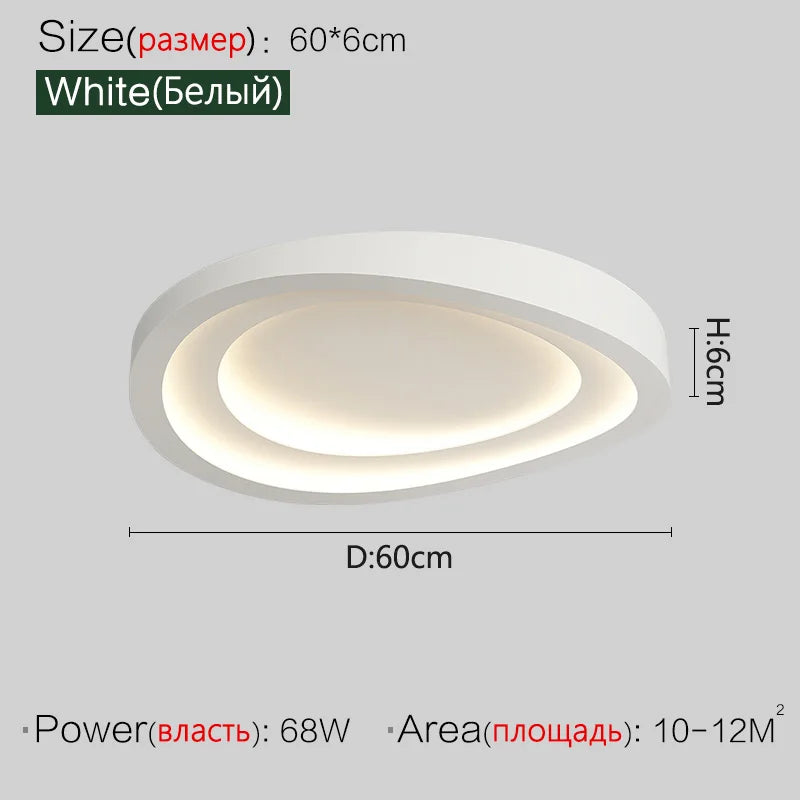 Axyaa Round Master Bedroom Lamp: Simple Modern Nordic LED Ceiling Lamps