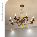 Axyaa Bauhaus Chandelier Retro Minimalist Candle Light French Restaurant Bedroom Lighting