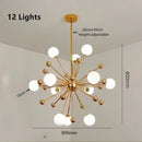 Axyaa Glass Acrylic LED Chandelier for Kitchen Restaurant Living Room
