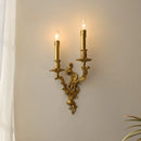 Axyaa French Retro Copper LED Wall Lamp Gold Lustre Modern Light Fixtures