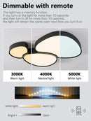 Axyaa Nordic LED Ceiling Lamp Cobblestone Black Ceiling Light for Living Room Bedroom