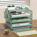Axyaa Desk Organizer Stackable Tray Set with Pen Holder